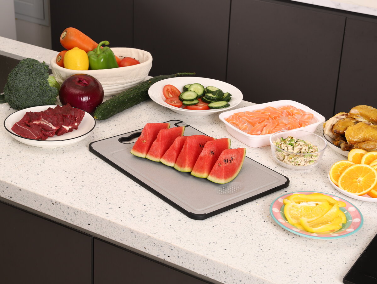 TIBO Titanium Cutting Board in real-world use