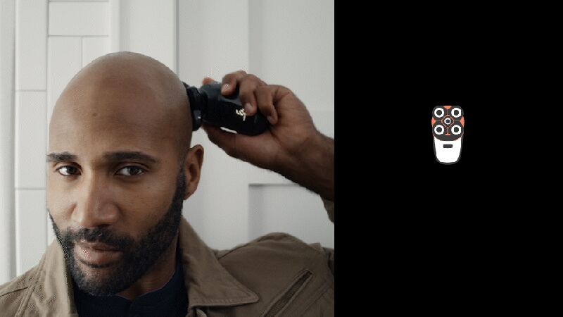 BaldiePro rotary blade heads close-up showing metallic precision cutting edges