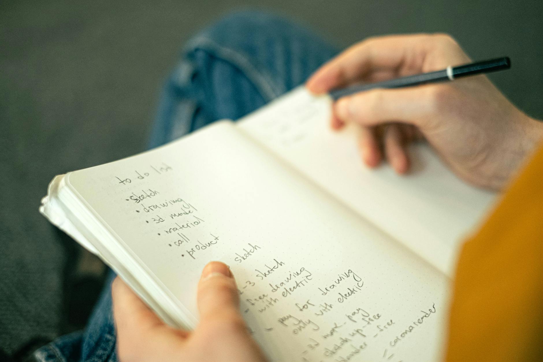 Emergency Planning Notes and Contact List — Family Disaster Plan Person writing an emergency contact list and planning notes in a notebook