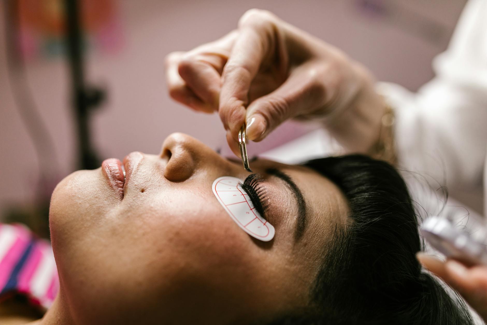 Professional Facial Treatment for Hair Removal Woman receiving a professional beauty treatment at a salon