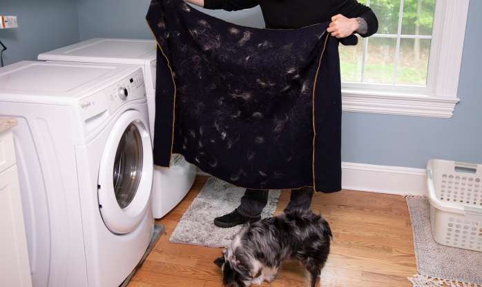 FurZapper silicone pet hair remover disc close-up showing sticky texture and material quality