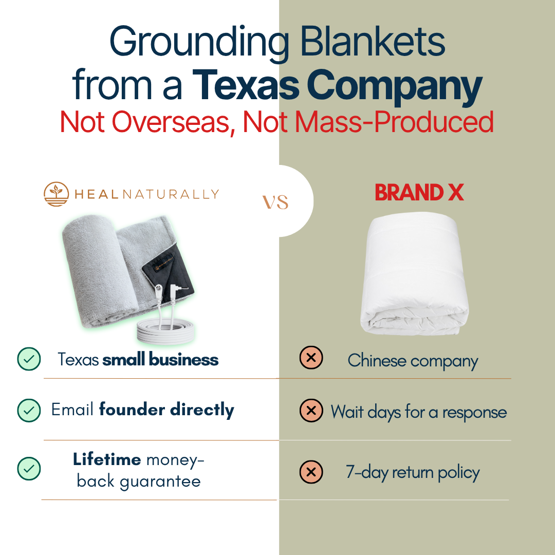 Customer testimonial showing improved energy and wellbeing after using grounding bedsheets