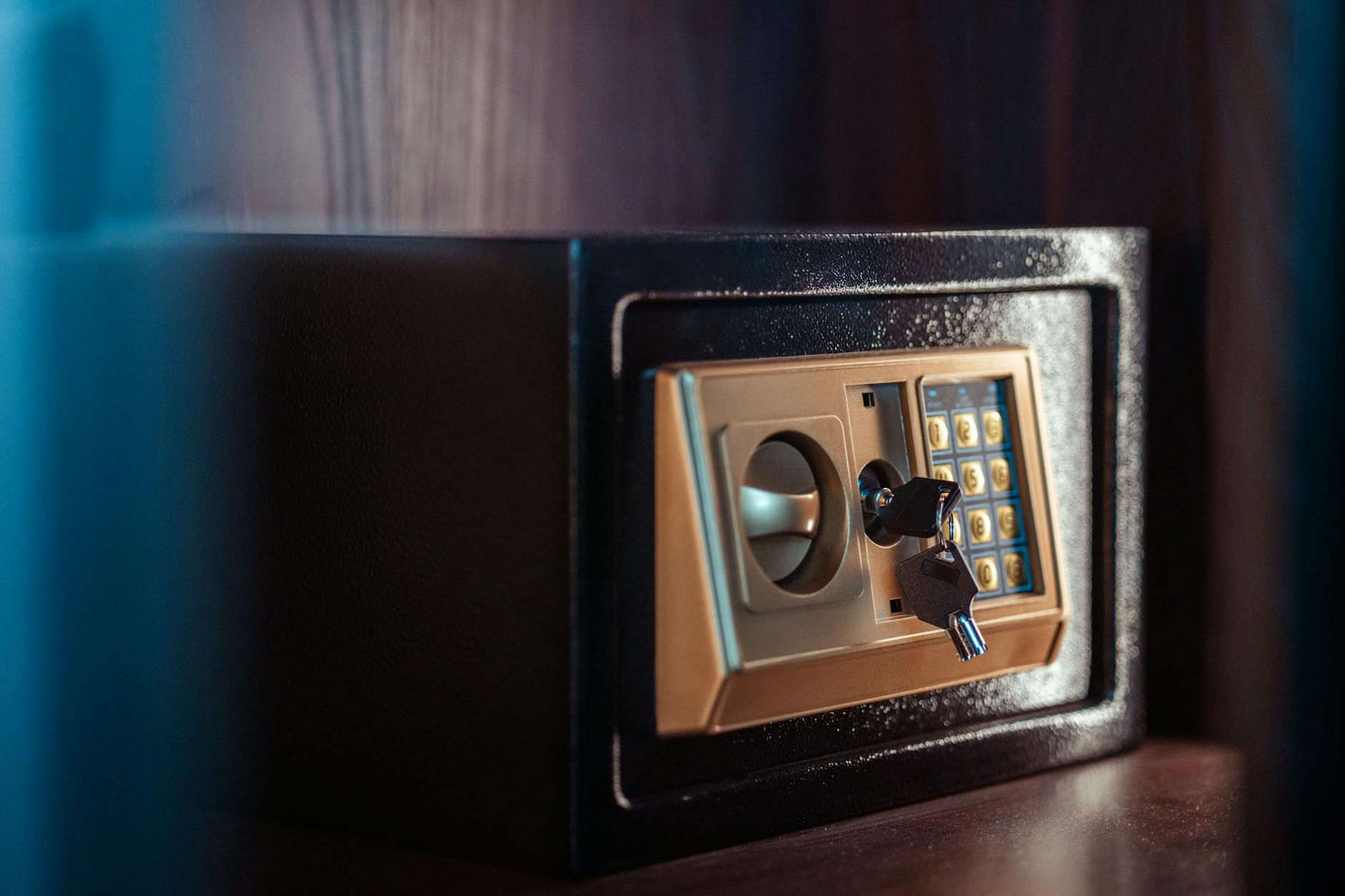 Electronic safe with keypad — secure storage for important documents and valuables