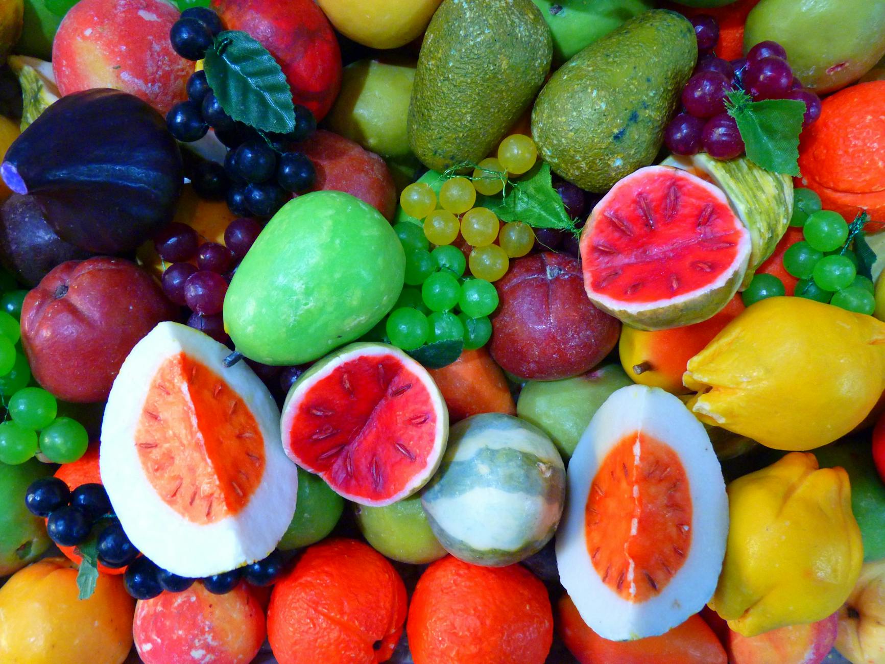 Diverse Plant Foods for Gut Microbiome Health Diverse array of colorful fruits supporting a gut microbiome diet rich in plant variety