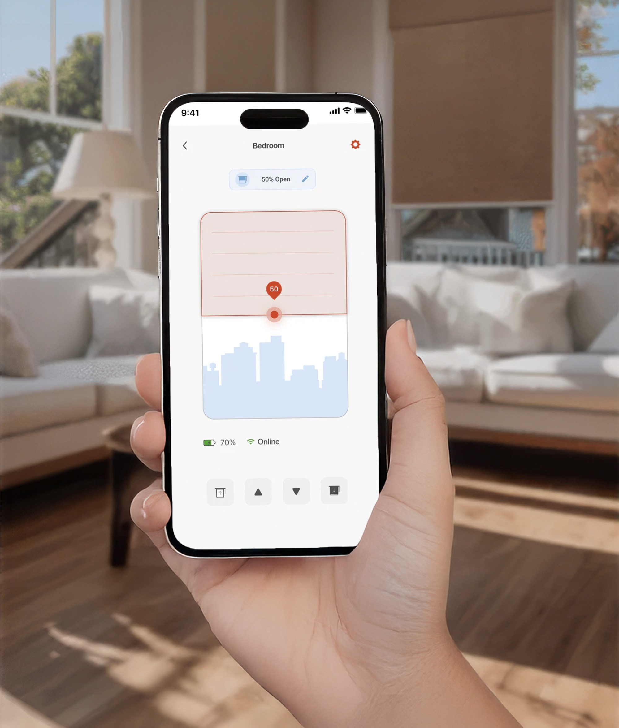 RYSE SmartShade compatibility demonstration showing clip-on installation on various shade types