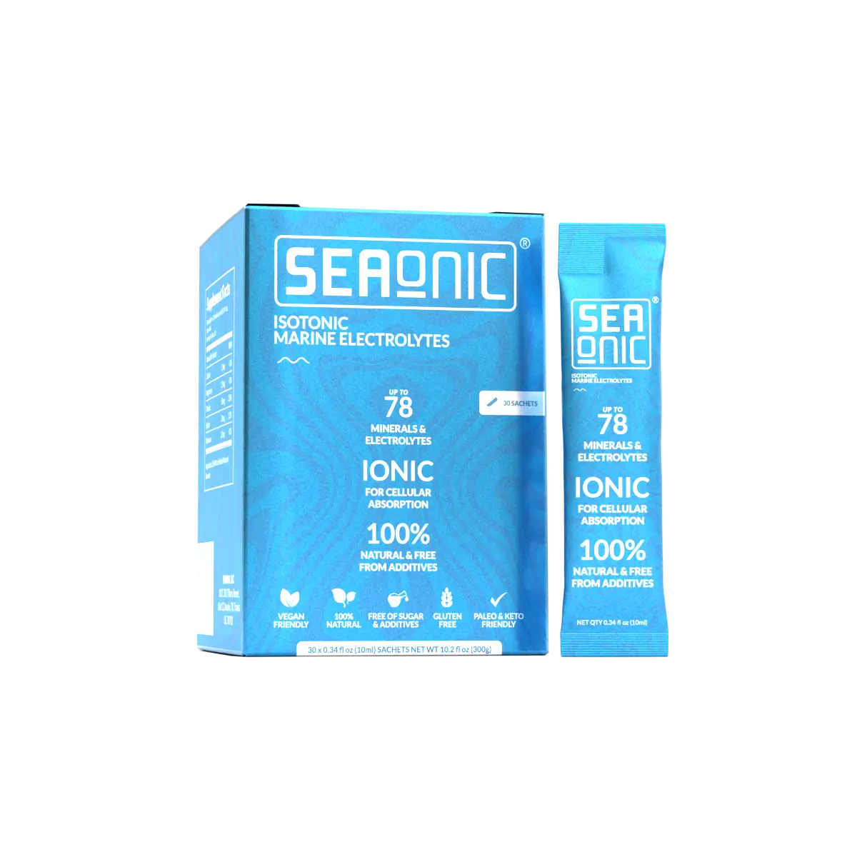 Seaonic isotonic sachet — ready-to-drink ocean mineral formula