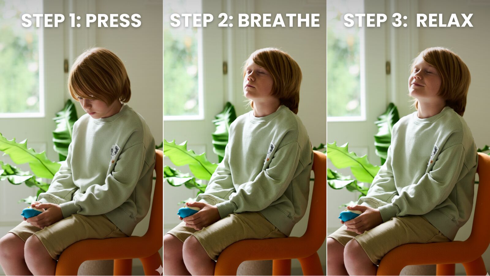 Diagram showing Moonbuddy's four expert-designed breathing patterns for children