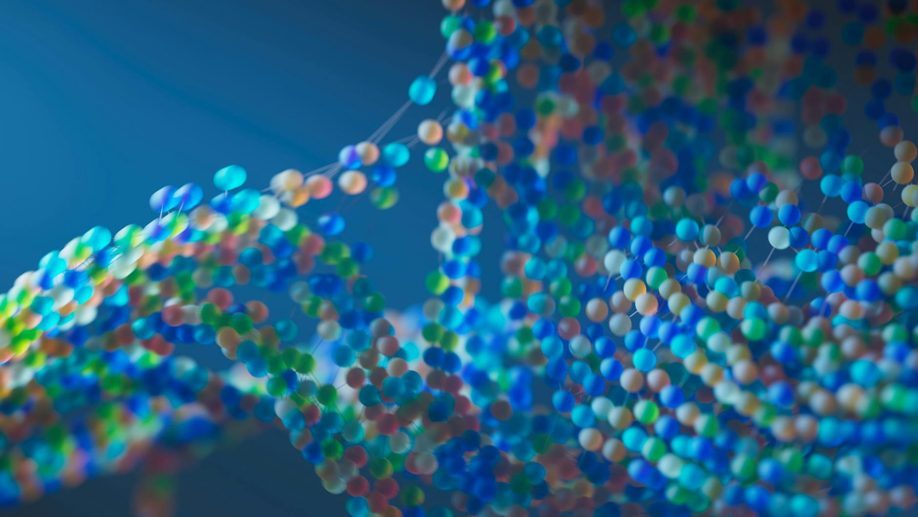 Ionic Molecular Interactions — Negative Ion Technology Science Abstract molecular structure visualization representing ionic interactions at the atomic level