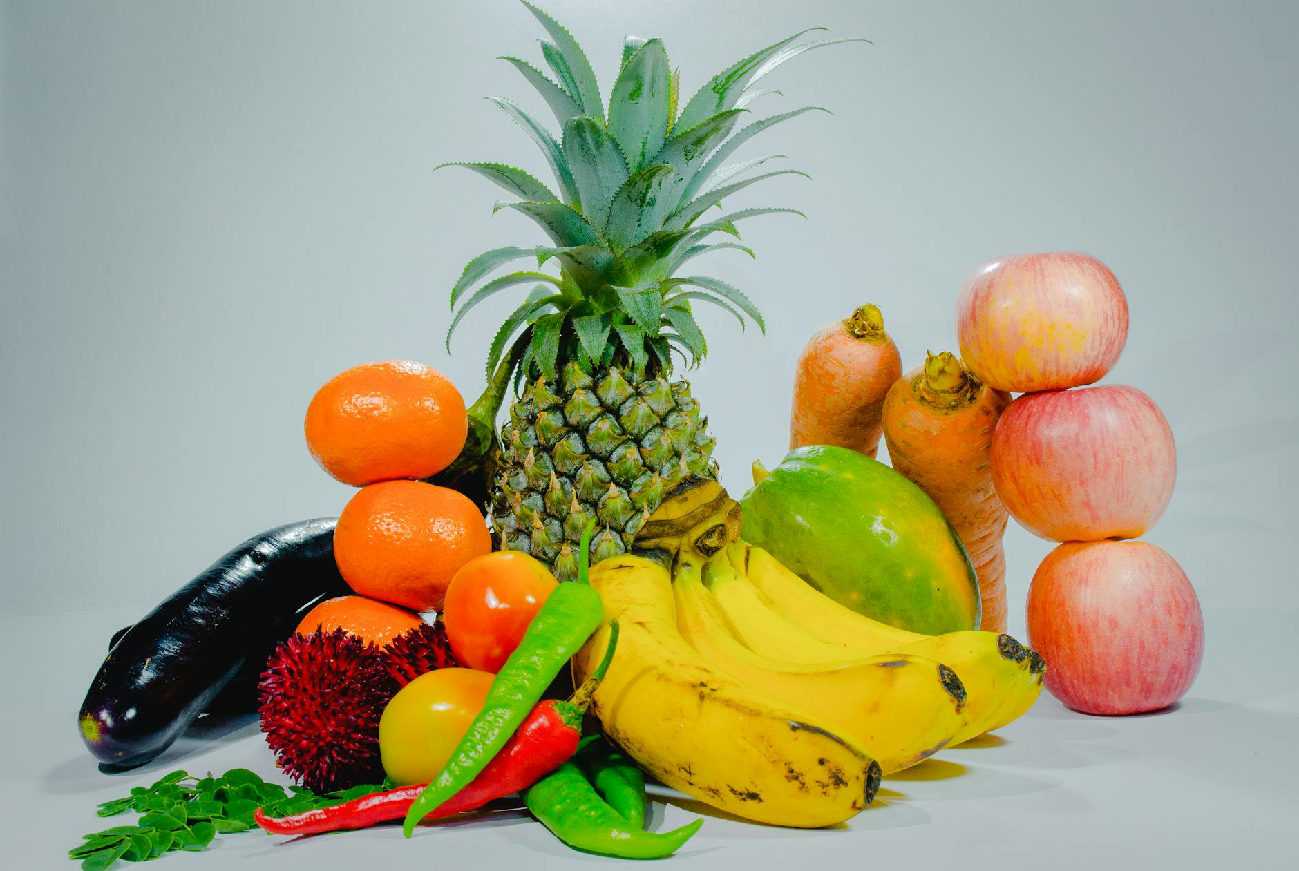 A diet rich in vegetables, fruits, and omega-3 fats supports healthy blood vessels and improves circulation Colorful fresh fruits and vegetables supporting heart and vascular health