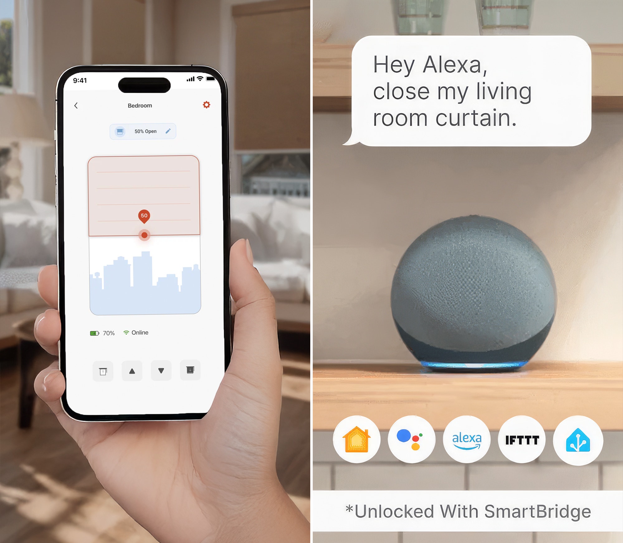 RYSE SmartShade motorized clip-on device close-up showing hardware design