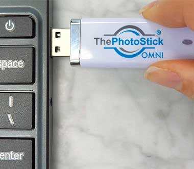ThePhotoStick OMNI compatibility across iPhone, Android, Mac, and Windows PC devices