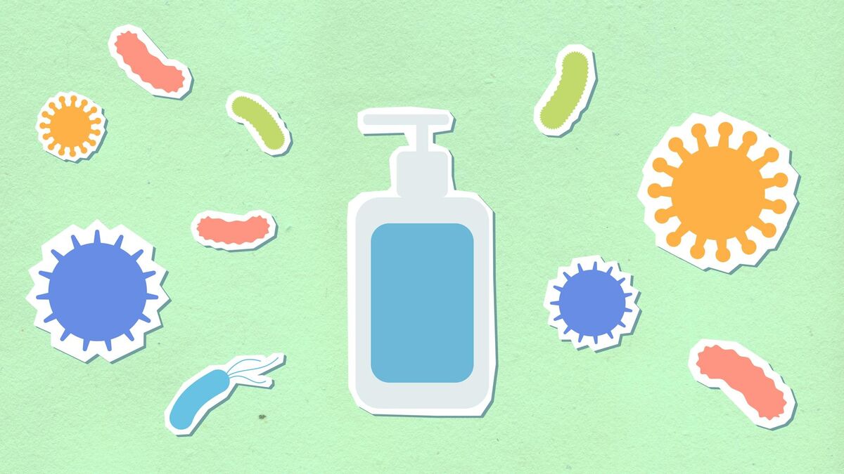 Gut Microbiome Health Illustration Colorful illustration representing gut bacteria and microbiome health