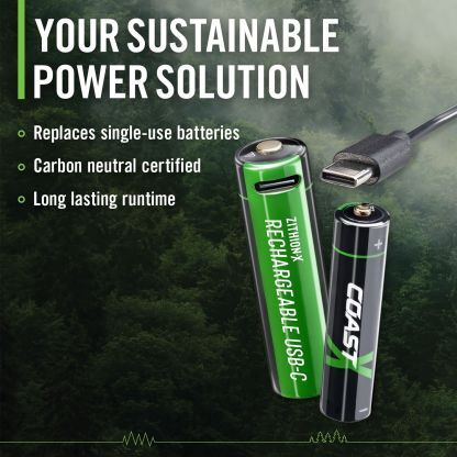ZITHION-X AA 4-pack rechargeable batteries sustainable solution packaging
